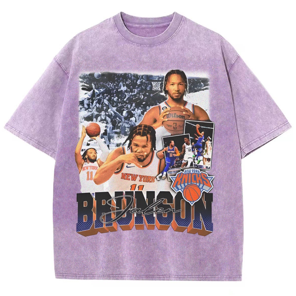 Unisex-Adult Ultra Cotton Washed T-Shirt Graphic JALEN BRUNSON TEE