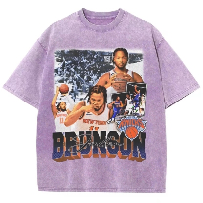 Unisex-Adult Ultra Cotton Washed T-Shirt Graphic JALEN BRUNSON TEE