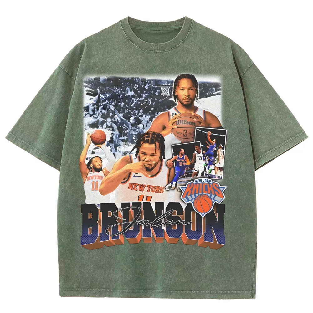 Unisex-Adult Ultra Cotton Washed T-Shirt Graphic JALEN BRUNSON TEE