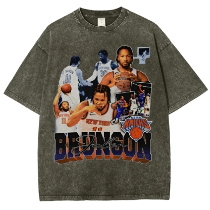 Unisex-Adult Ultra Cotton Washed T-Shirt Graphic JALEN BRUNSON TEE