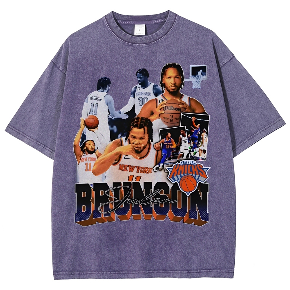 Unisex-Adult Ultra Cotton Washed T-Shirt Graphic JALEN BRUNSON TEE
