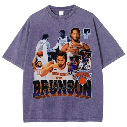 Unisex-Adult Ultra Cotton Washed T-Shirt Graphic JALEN BRUNSON TEE