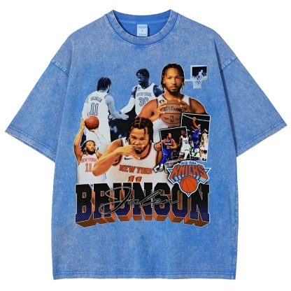 Unisex-Adult Ultra Cotton Washed T-Shirt Graphic JALEN BRUNSON TEE