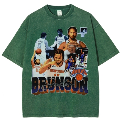 Unisex-Adult Ultra Cotton Washed T-Shirt Graphic JALEN BRUNSON TEE
