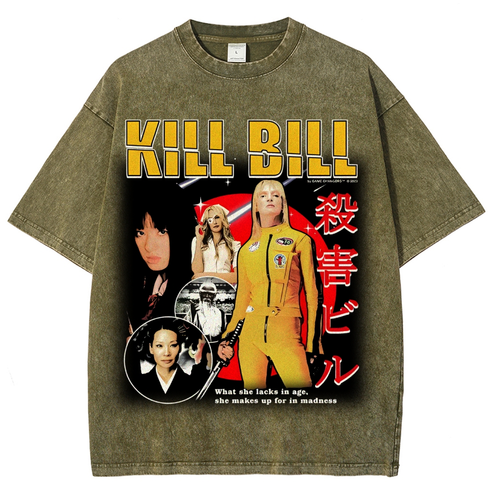 Unisex-Adult Ultra Cotton Washed T-Shirt Graphic KILL BILL TEE