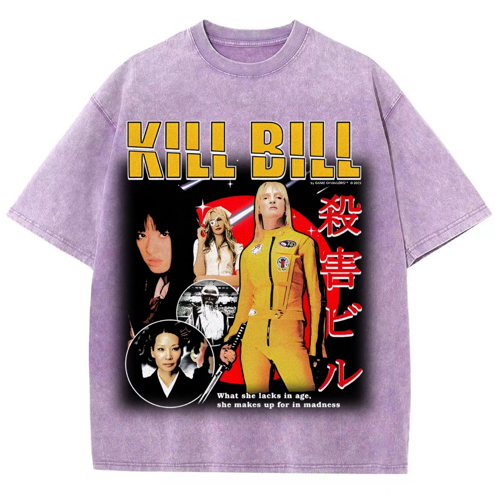 Unisex-Adult Ultra Cotton Washed T-Shirt Graphic KILL BILL TEE