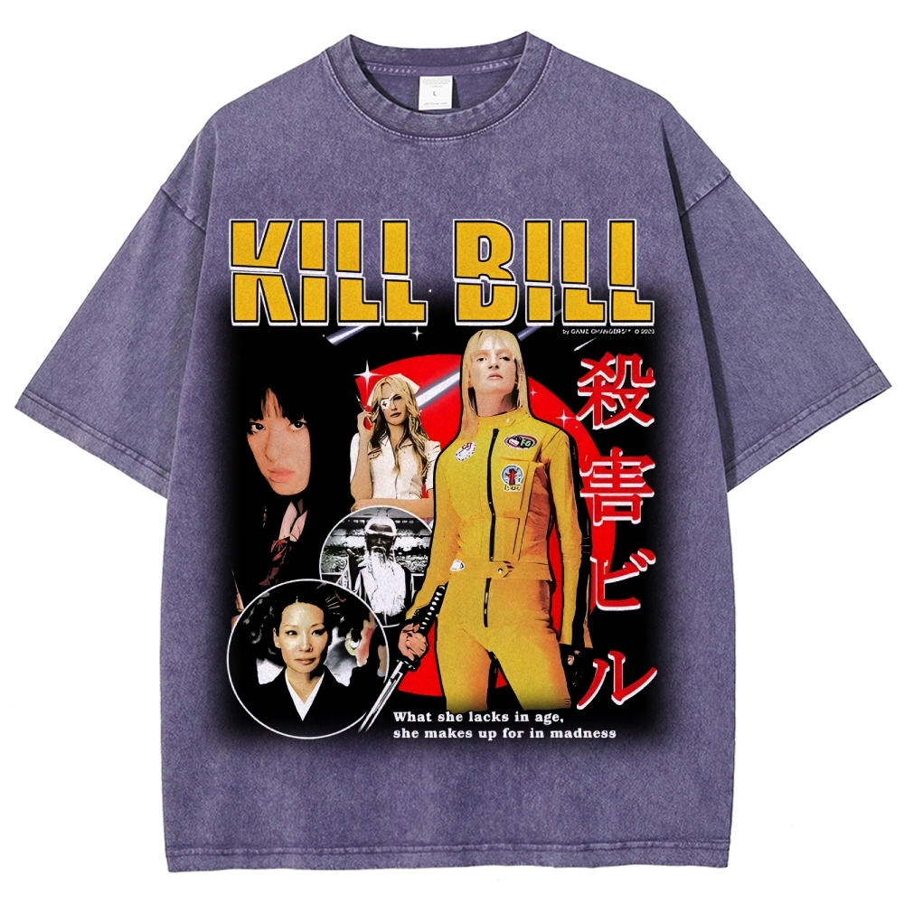 Unisex-Adult Ultra Cotton Washed T-Shirt Graphic KILL BILL TEE
