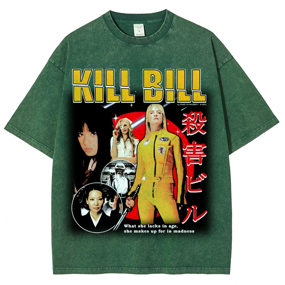 Unisex-Adult Ultra Cotton Washed T-Shirt Graphic KILL BILL TEE