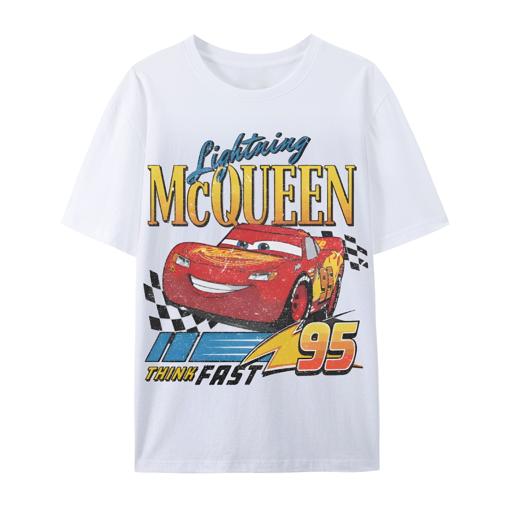 Unisex Fit Cotton T-Shirt LIGHTNING MCQUEEN VINTAGE TEE