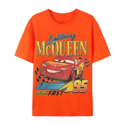 Unisex Fit Cotton T-Shirt LIGHTNING MCQUEEN VINTAGE TEE