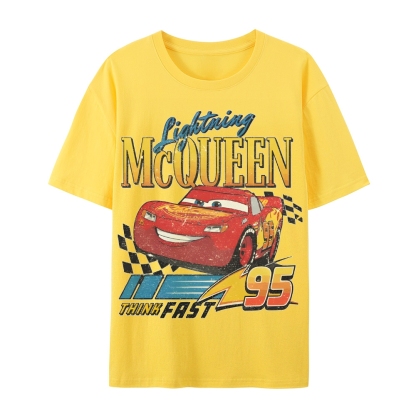 Unisex Fit Cotton T-Shirt LIGHTNING MCQUEEN VINTAGE TEE