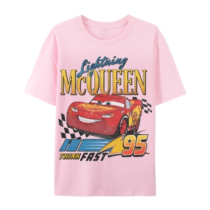 Unisex Fit Cotton T-Shirt LIGHTNING MCQUEEN VINTAGE TEE