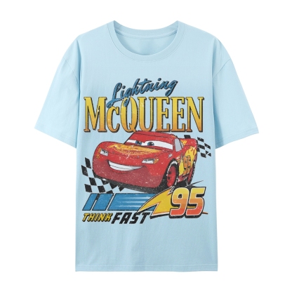 Unisex Fit Cotton T-Shirt LIGHTNING MCQUEEN VINTAGE TEE