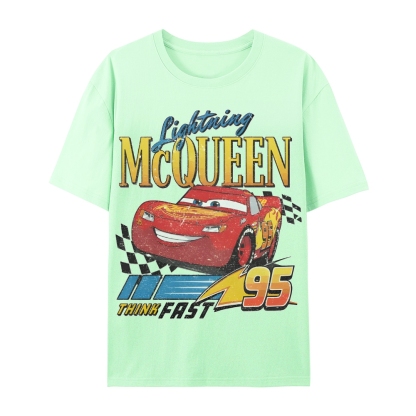 Unisex Fit Cotton T-Shirt LIGHTNING MCQUEEN VINTAGE TEE