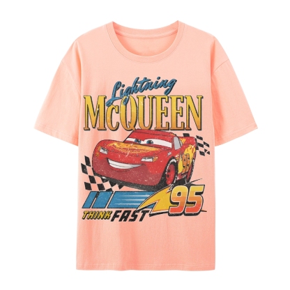 Unisex Fit Cotton T-Shirt LIGHTNING MCQUEEN VINTAGE TEE