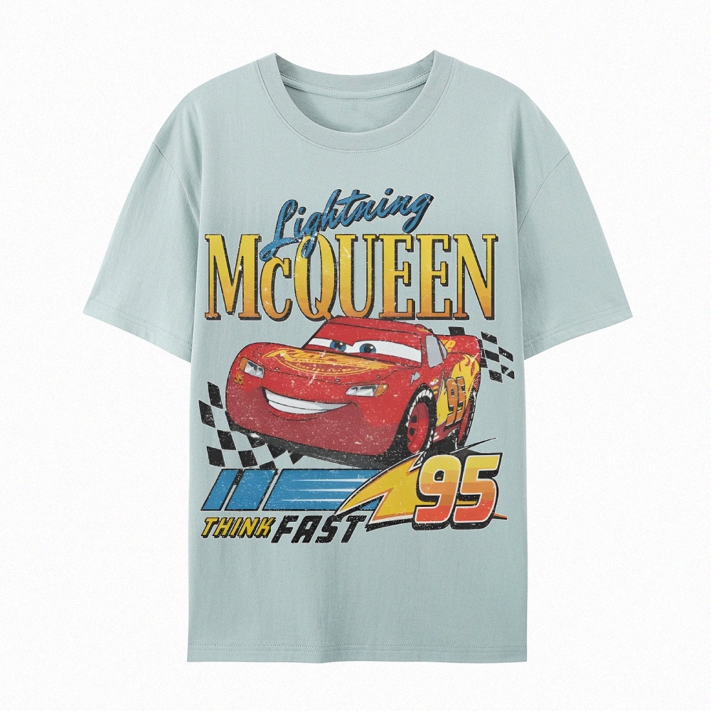 Unisex Fit Cotton T-Shirt LIGHTNING MCQUEEN VINTAGE TEE