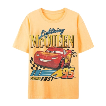 Unisex Fit Cotton T-Shirt LIGHTNING MCQUEEN VINTAGE TEE
