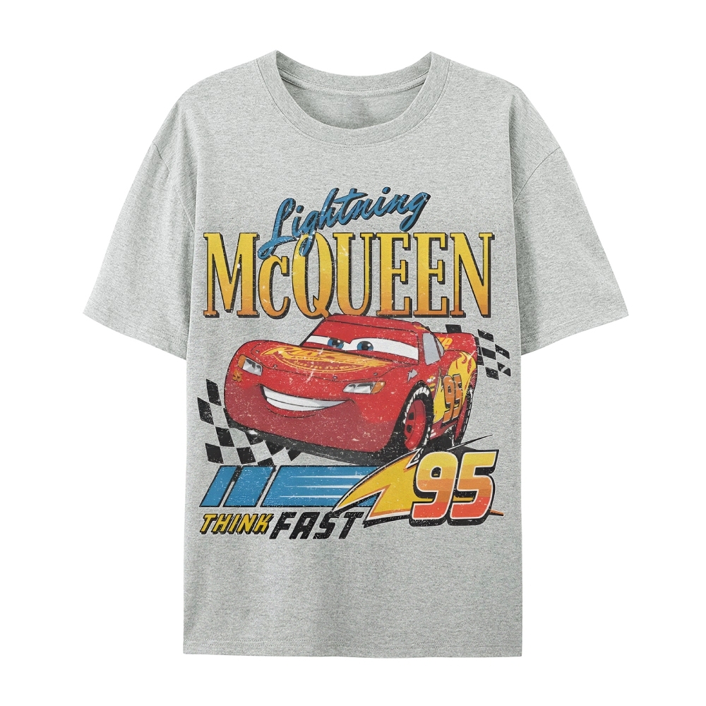 Unisex Fit Cotton T-Shirt LIGHTNING MCQUEEN VINTAGE TEE