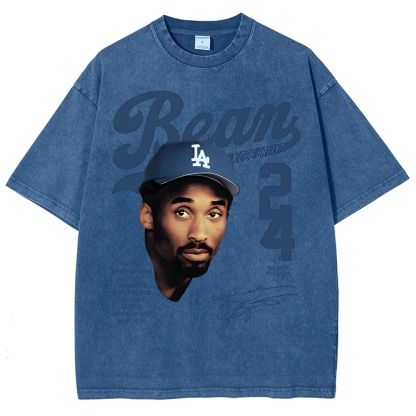 Kobe Bryant 24 Tee Mamba Mentality Unisex Washed Cotton T-shirts
