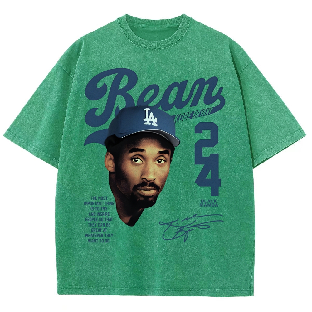Kobe Bryant 24 Tee Mamba Mentality Unisex Washed Cotton T-shirts