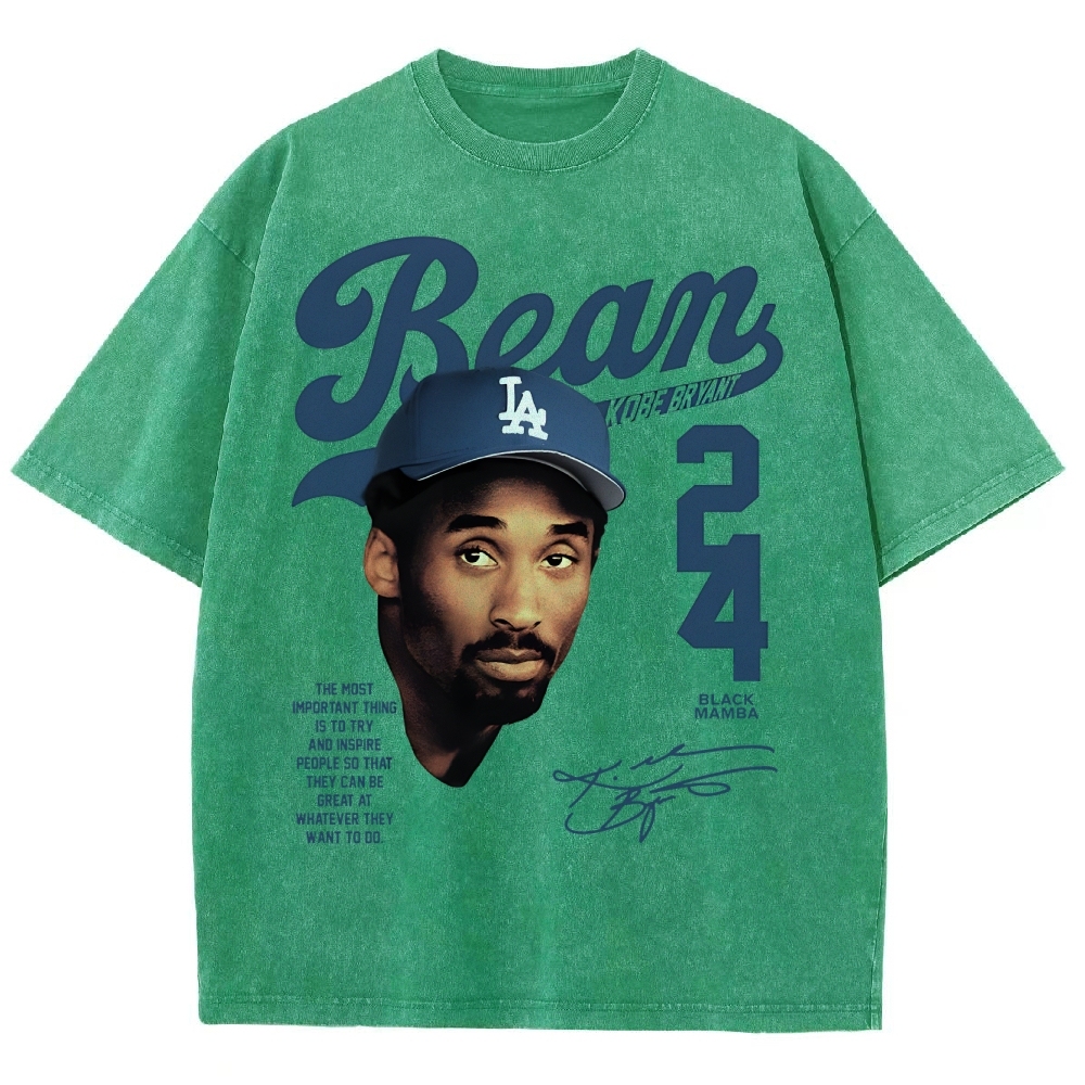Kobe Bryant 24 Tee Mamba Mentality Unisex Washed Cotton T-shirts