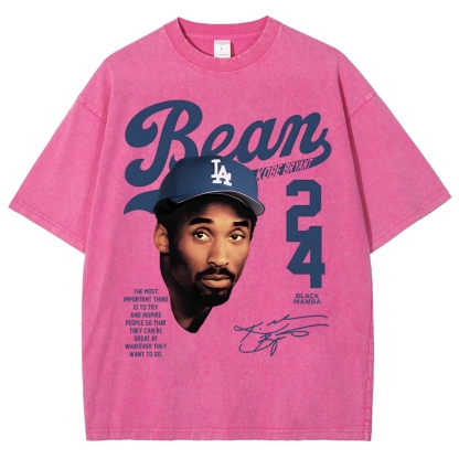 Kobe Bryant 24 Tee Mamba Mentality Unisex Washed Cotton T-shirts