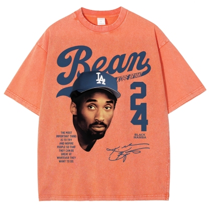 Kobe Bryant 24 Tee Mamba Mentality Unisex Washed Cotton T-shirts