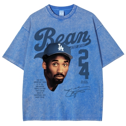 Kobe Bryant 24 Tee Mamba Mentality Unisex Washed Cotton T-shirts