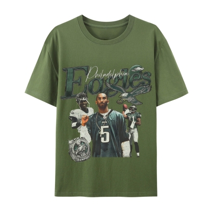 Casual Short Sleeve T-Shirt  Philadelphia Eagles TEE