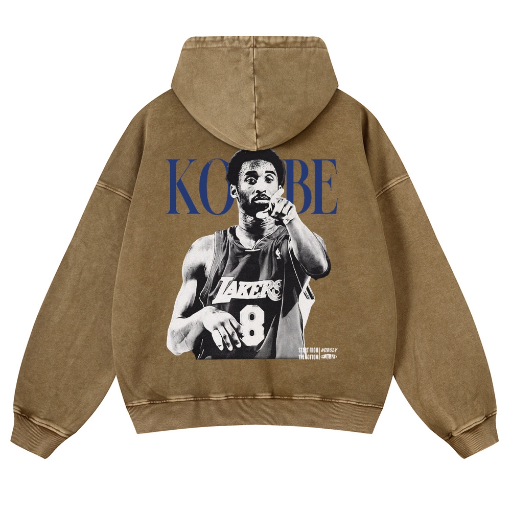 KOBE Casual Washed Hoodie