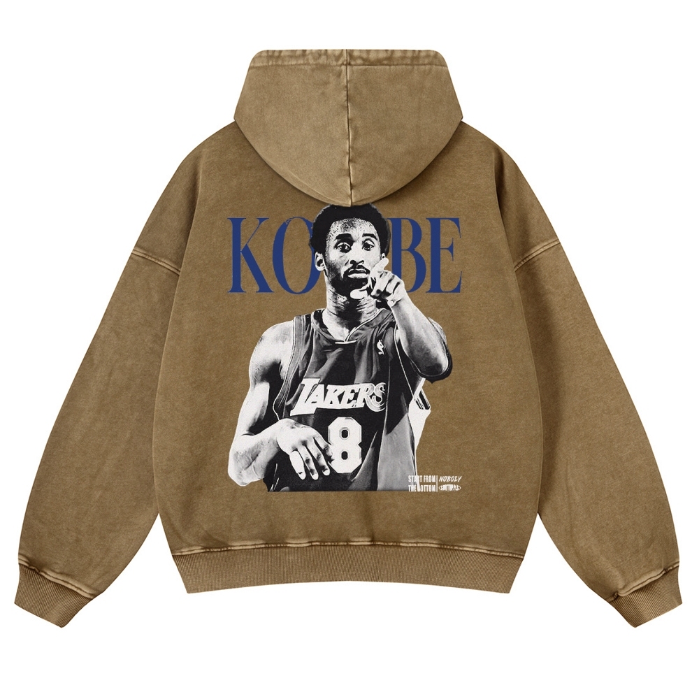 KOBE Casual Washed Hoodie