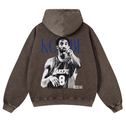 KOBE Casual Washed Hoodie