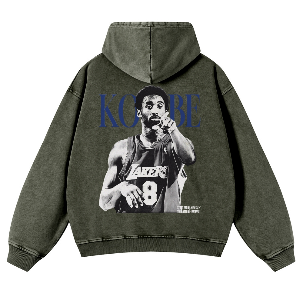 KOBE Casual Washed Hoodie