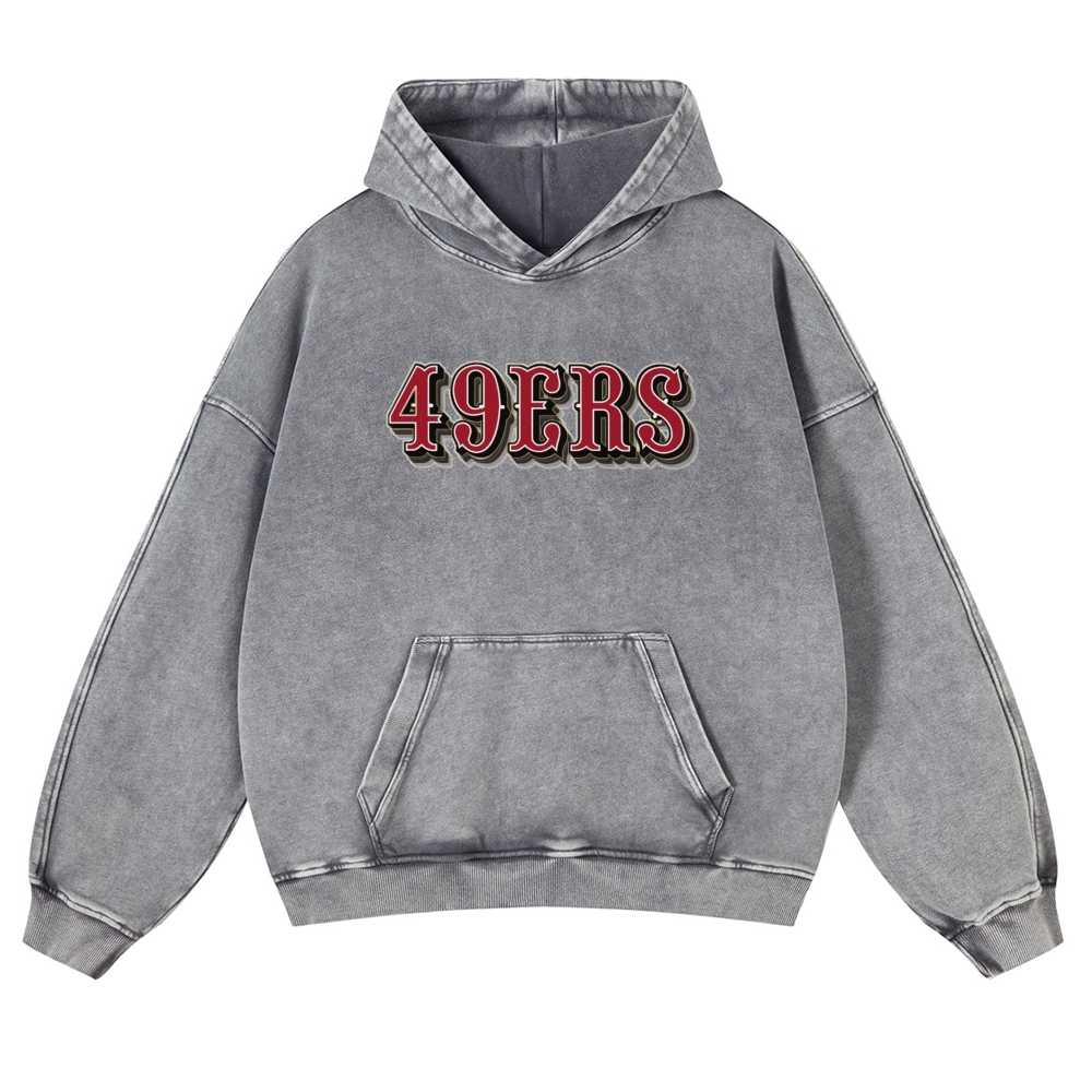FRED WARNER Casual Washed Hoodie