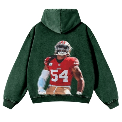 FRED WARNER Casual Washed Hoodie