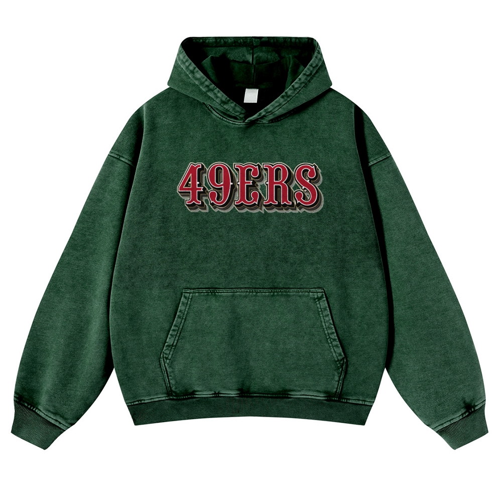 FRED WARNER Casual Washed Hoodie