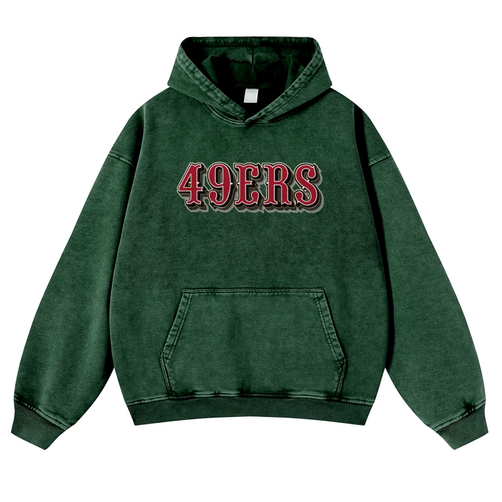 FRED WARNER Casual Washed Hoodie
