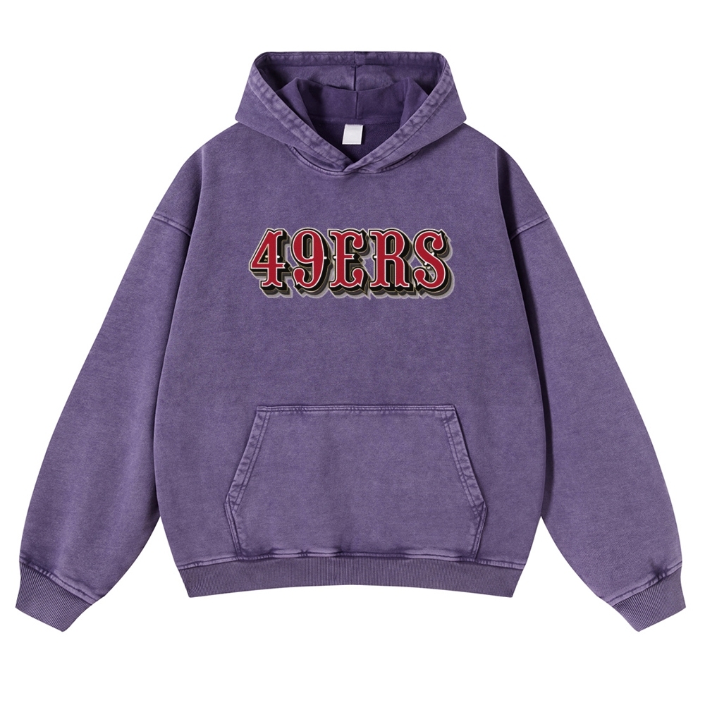 FRED WARNER Casual Washed Hoodie