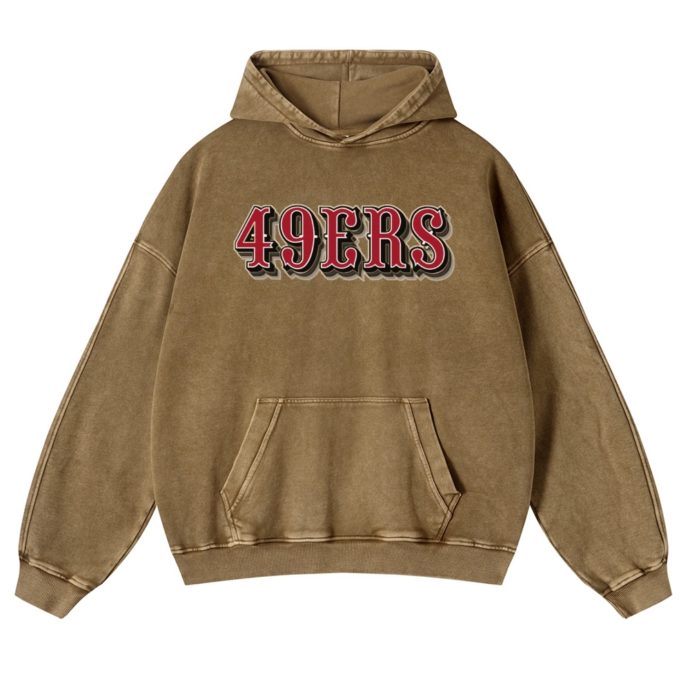 FRED WARNER Casual Washed Hoodie