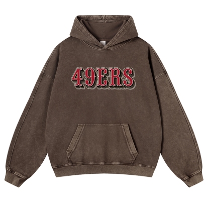 FRED WARNER Casual Washed Hoodie