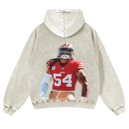 FRED WARNER Casual Washed Hoodie