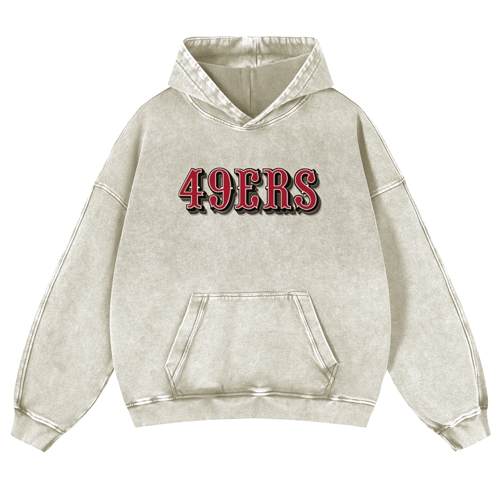 FRED WARNER Casual Washed Hoodie
