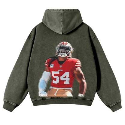 FRED WARNER Casual Washed Hoodie