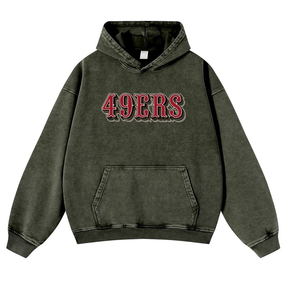 FRED WARNER Casual Washed Hoodie