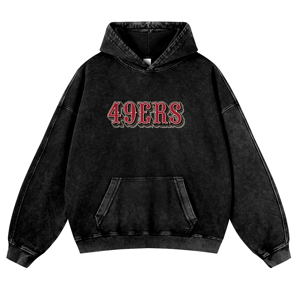 49ERS Casual Washed Hoodie