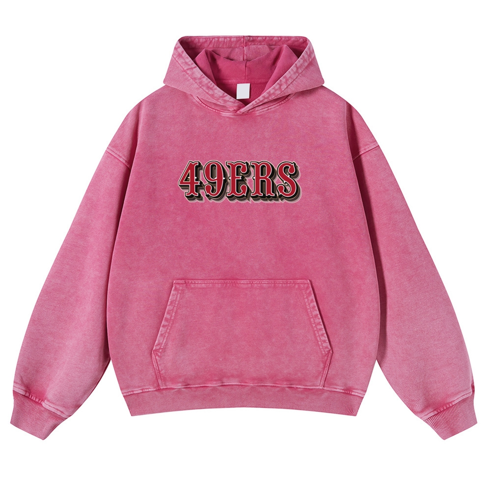 49ERS Casual Washed Hoodie