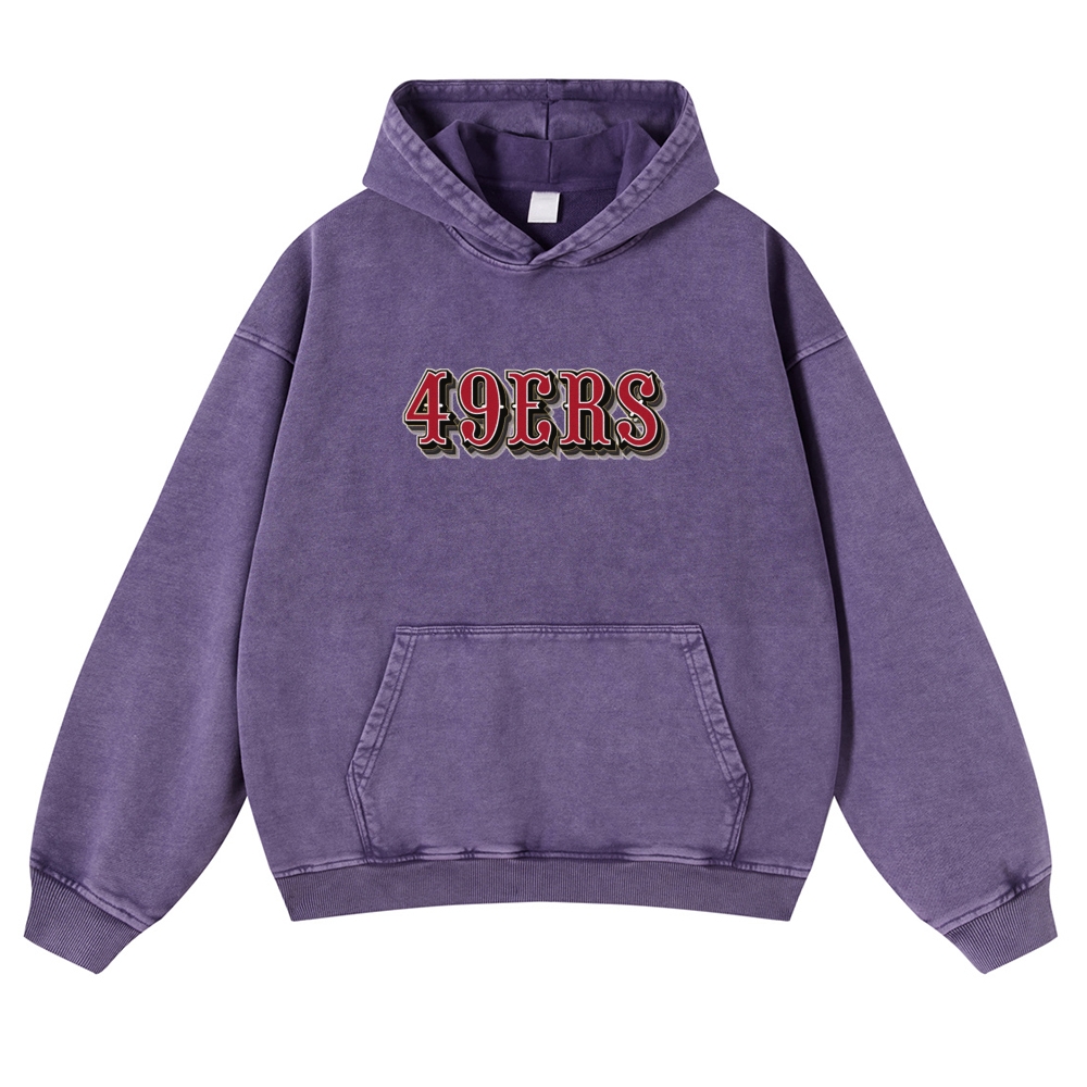 49ERS Casual Washed Hoodie