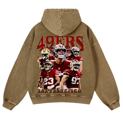49ERS Casual Washed Hoodie