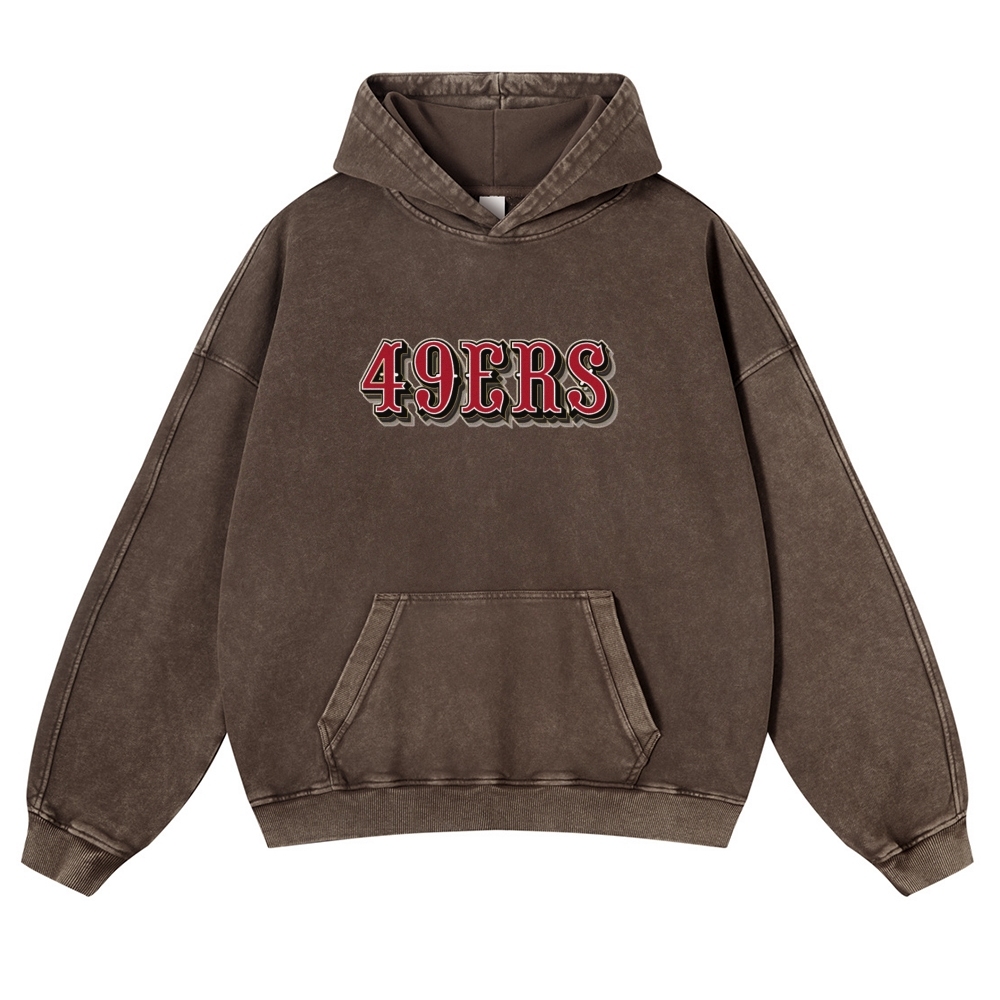 49ERS Casual Washed Hoodie