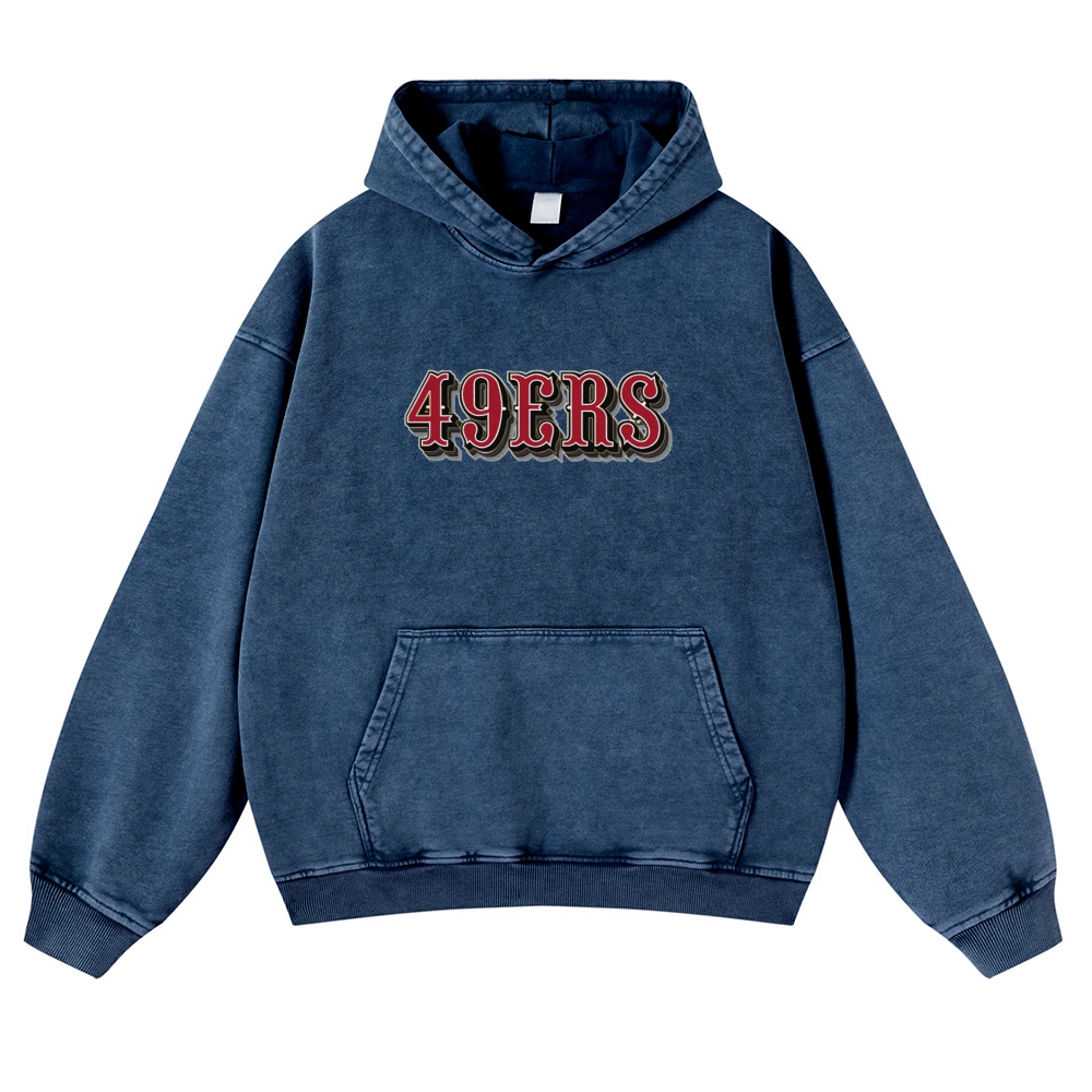 49ERS Casual Washed Hoodie